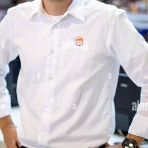 Burger King Shirt Women L Long Sleeve Employee Work Server Manager Uniform